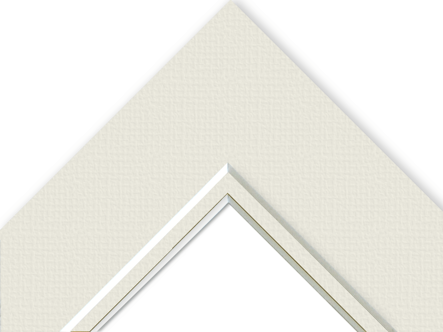 White Core Double Mounts - Frame Size 800 x 600mm Image Size Custom - Pack of 1