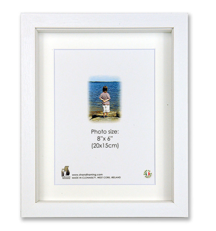 Strand Collection - 2032 White PLS Frame - Frame Size 100 x 100mm - Mount Ope 50 x 50mm - Box of 18