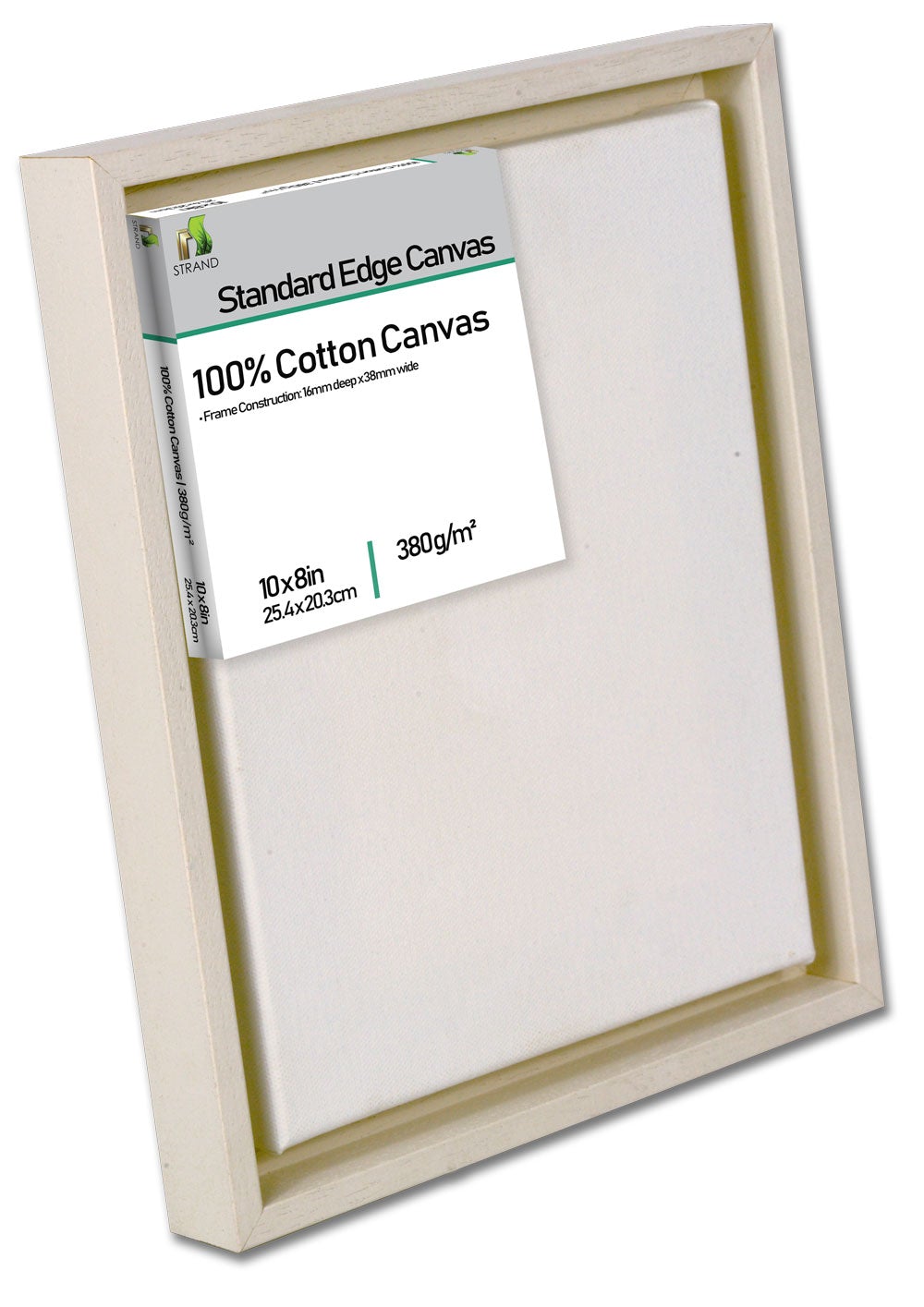 3232L Canvas Floater L Frame - To Fit Canvas Size 8 x 8in + Fitted 380gsm 8 x 8in Standard edge canvas - (External Frame Size 233 x 233mm) - Pack of 6 Frames