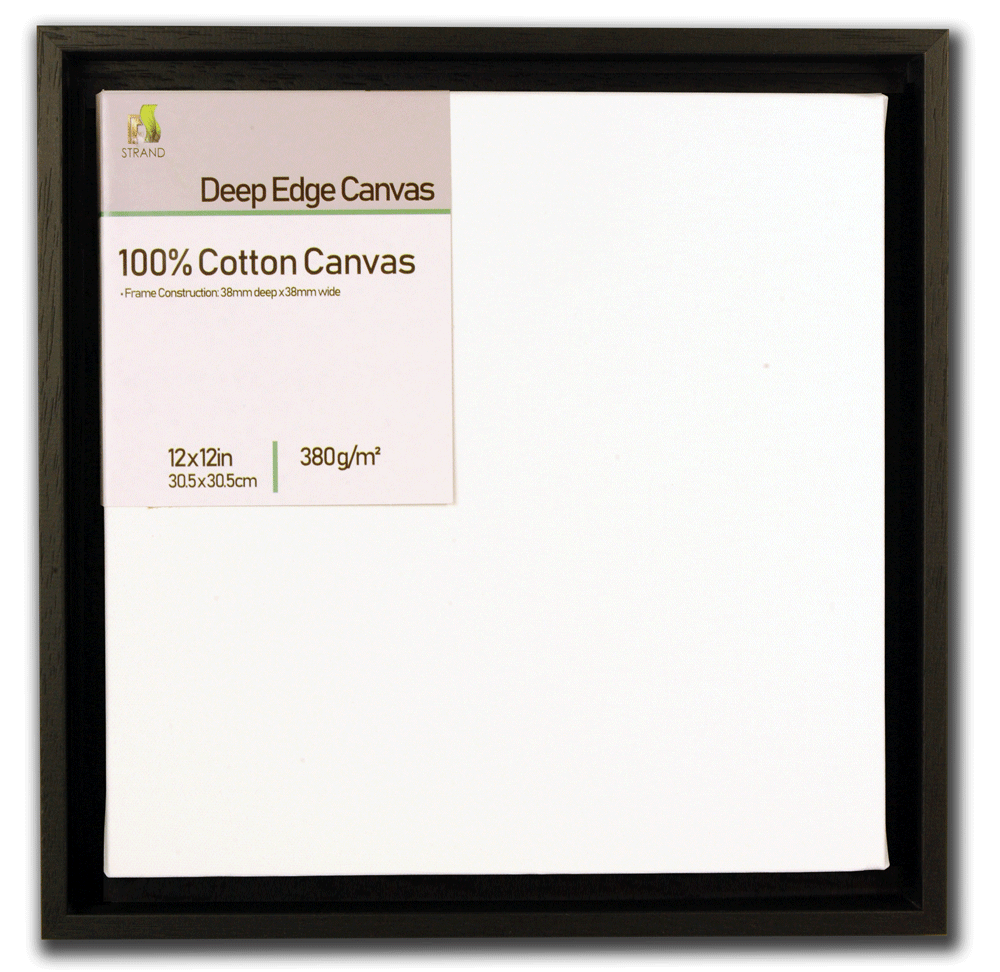 4052L Canvas Floater L Frame  - To Fit Canvas Size 24 x 24in + Fitted 380gsm 24 x 24 in Deep edge canvas - (External Frame Size 660 x 660mm) - Pack of 6 Frames