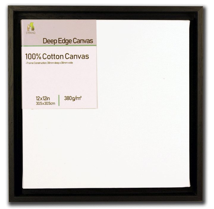 4052L Canvas Floater L Frame  - To Fit Canvas Size 24 x 24in + Fitted 380gsm 24 x 24 in Deep edge canvas - (External Frame Size 660 x 660mm) - Pack of 6 Frames