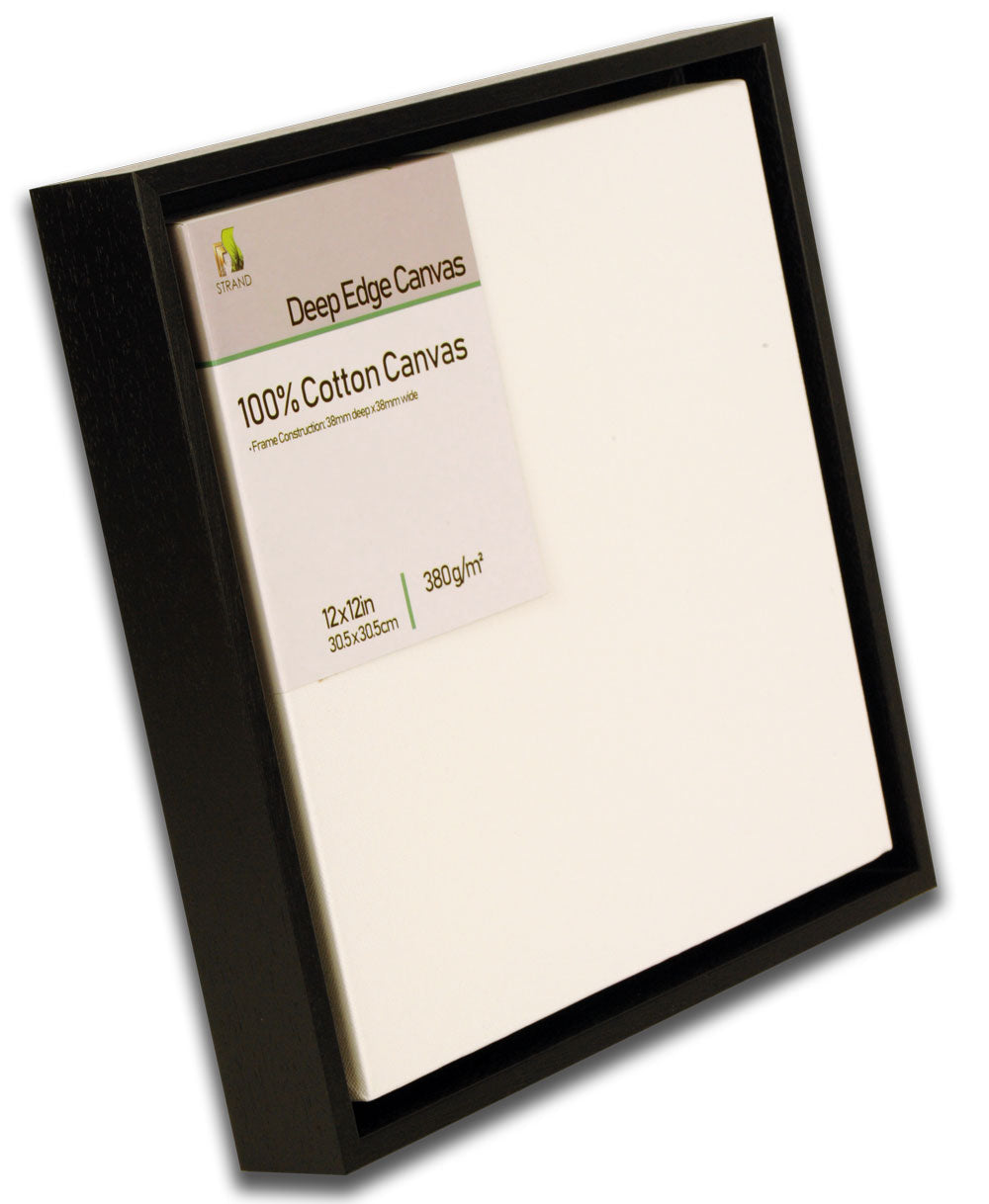 4052L Canvas Floater L Frame - To Fit Canvas Size 10 x 8in + Fitted 380gsm 10 x 8 in Deep edge canvas - (External Frame Size 304 x 253mm) - Pack of 6 Frames