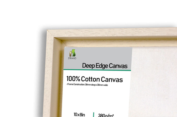 4052L Canvas Floater L Frame  - To Fit Canvas Size 16 x 8in + Fitted 380gsm 16 x 8 in Deep edge canvas - (External Frame Size 456 x 253mm) - Pack of 6 Frames