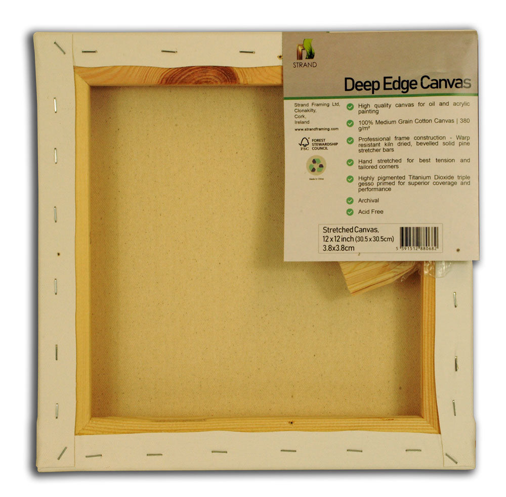 16 x 8in - Deep Edge Canvas - 3.8 x 3.8cm - Pack of 6